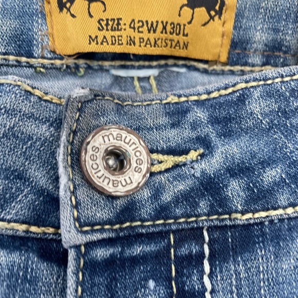 Ross Thomson Denim Jeans Blue Faded Distressed Straight NWT Men's 40 W x 29* - Picture 12 of 12